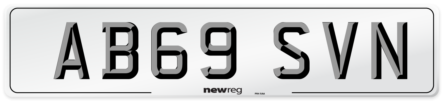 AB69 SVN Number Plate from New Reg